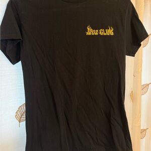 Black T-Shirt with Yellow Logo